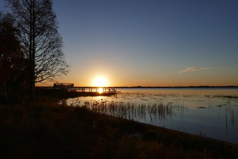 sunrise on lake lowery, florida