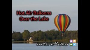 hot air balloons over lake Lowery